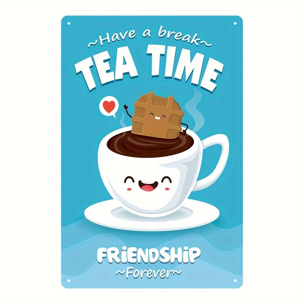 Vintage Metal Tin Poster Coffee Shop Metal Tin Signs Posters Plate Colorful Visual Effect Wall Art for Cafe Bar Club Party Decor