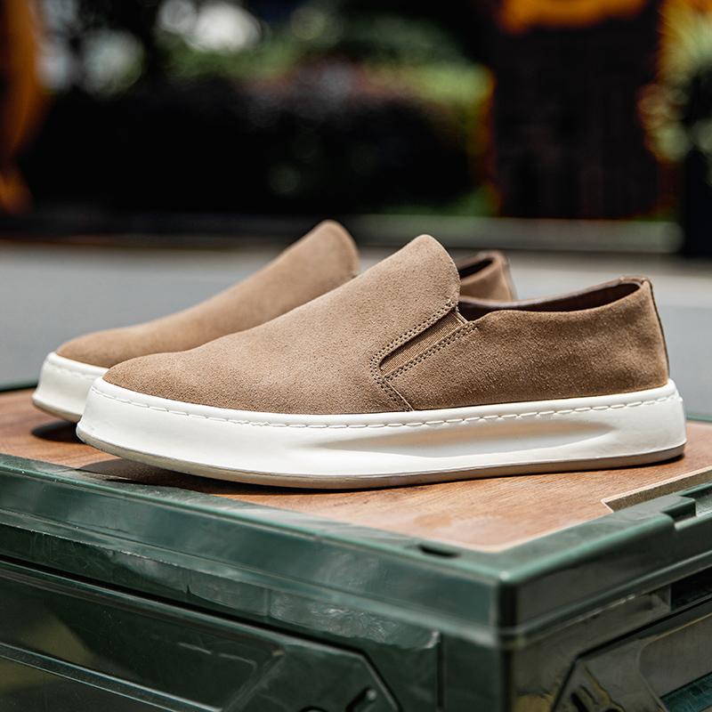 Pantofi Casual pentru Bărbați din Piele Suede Lucrați Manual Formal Mocasini pentru Bărbați Respirabili Slip on Pantofi de Barcă pentru Bărbați Încălțăminte de Exterior pentru Condus