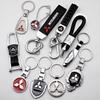 For Mitsubishi Lancer 9 10 Asx Outlander 3 Pajero L200 3D Metal+Leather Car KeyChain Key Ring Chain Auto Styling Accessories
