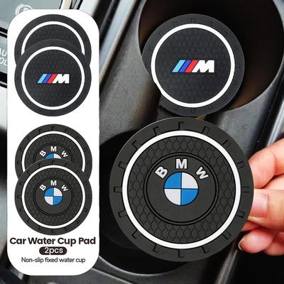 2pcs Silicone Car Water Cup Holder Coaster Anti Slip Pad Mat For Bmw M E46 E90 E60 F10 F30 E39 E36 F20 E87 G30 E92 E91 X5 X6 E82