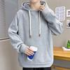 Cotton Hooded Sweater Boys Loose Casual Pullover Autumn Clothes Wide Version Solid Color Casual Clothes Trendy Men's Clothing