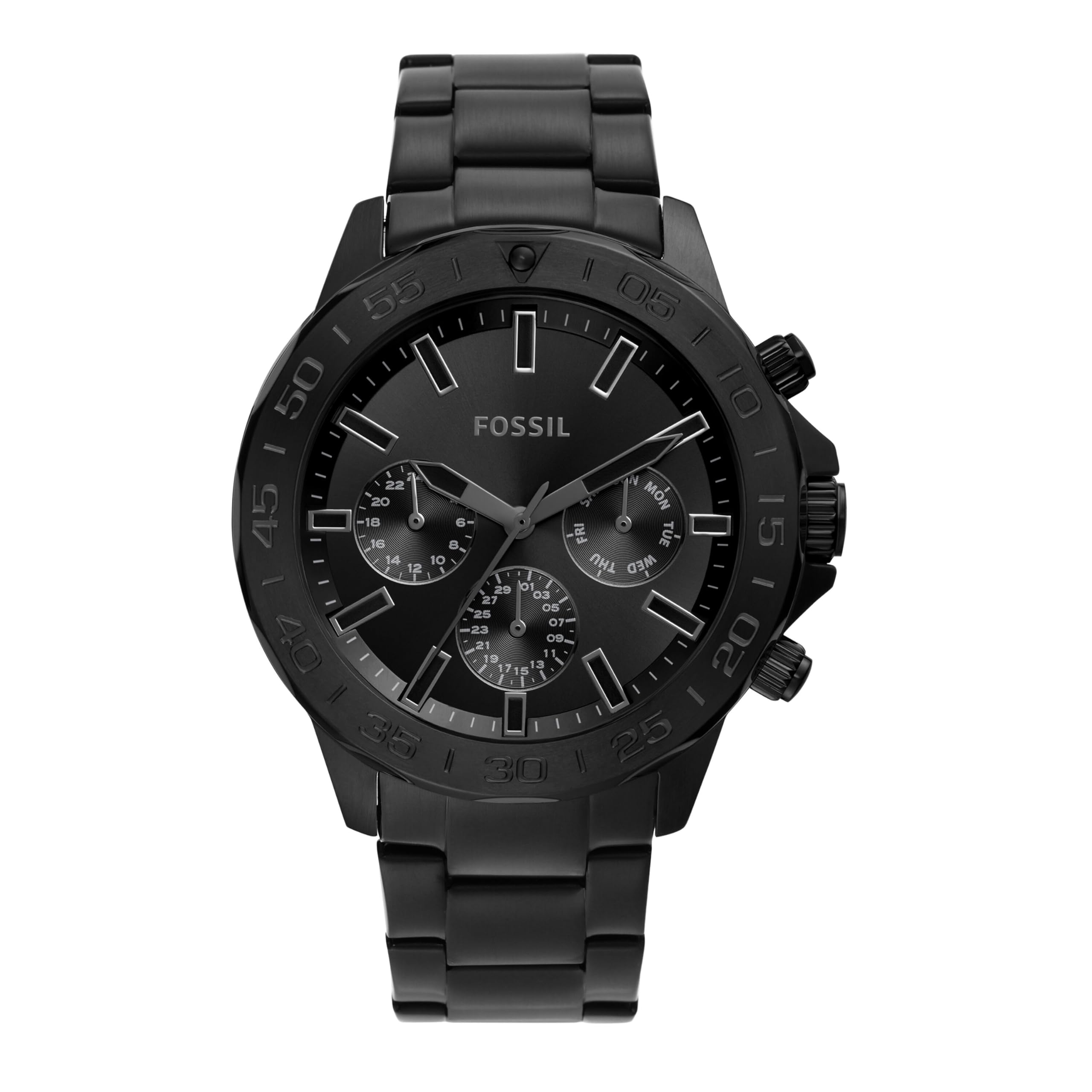 

FOSSIL Men s BANNON Multifunction Black-Tone Stainless Steel Watch, BQ2587