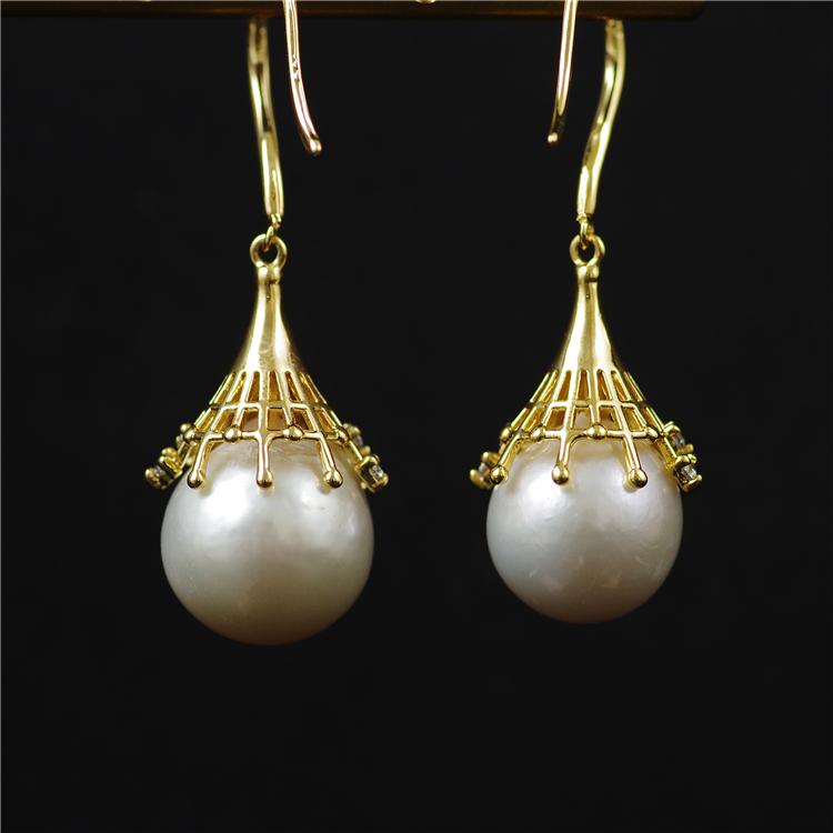 Compact Best Price Luxury Large Pearl Dangle Earring