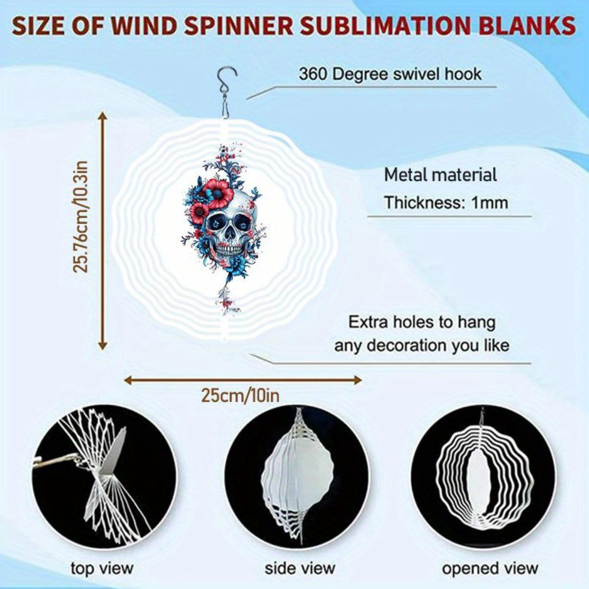 

Metal Wind Spinner with Skull and Floral Mandala Design No Battery Needed Outdoor Garden Decor for Patio Lawn Yard Gift