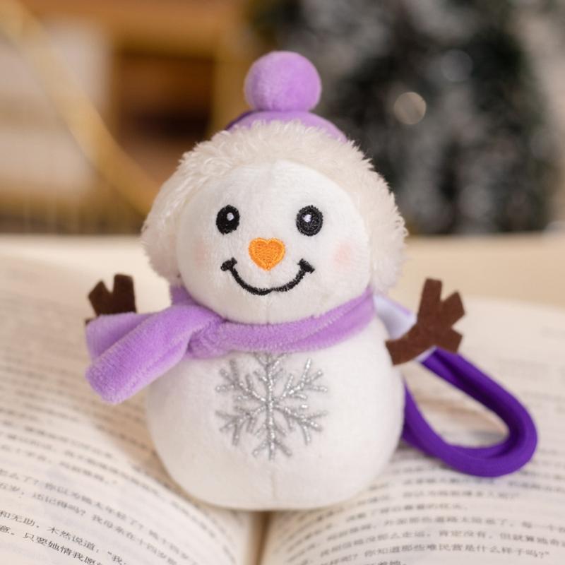 Cute Snowman Plush Toys Kawaii Snowman Stuffed Doll Bag Pendant Keychain Christmas Tree Decor Christmas Gifts For Children Kids