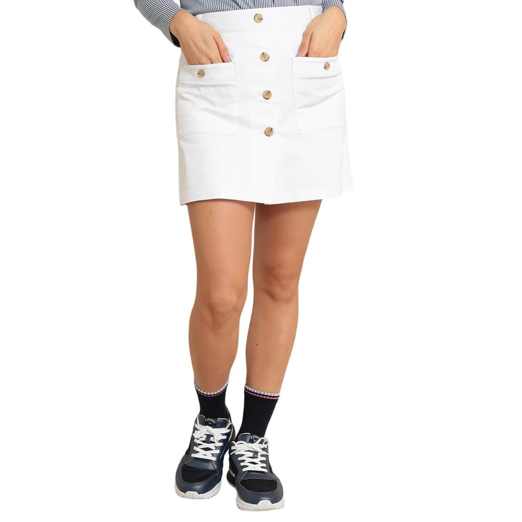 Callaway Stretch Skirt for C24128201 Women's (Shorts Included) Golf, 1030_White
