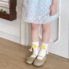 Girls' Cute Pink Knee-High Slouch Socks with Quirky Braids - Summer Thin Edition