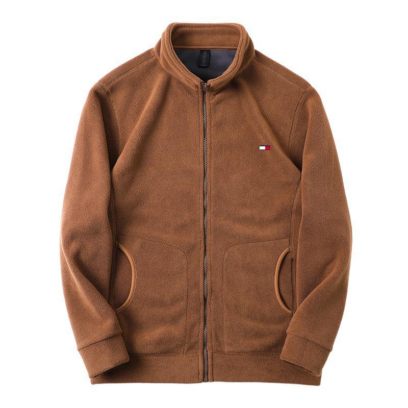 Tommy Polar Fleece Double-Sided Velvet Warm Casual Jacket for Men