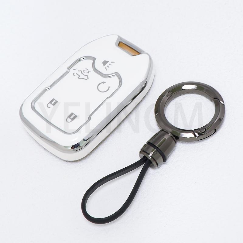 5/6 Button Shell Fob Cover Holder For GMC Sierra Acadia Terrain Yukon for Chevrolet Silverado Suburban Tahoe  Car Key Case Smart