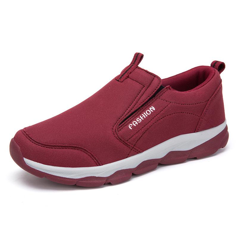 

Autumn elderly shoes soft-soled walking shoes women s ultra-light middle-aged and elderly shoes leather surface foot cover mother shoes 35 червоний