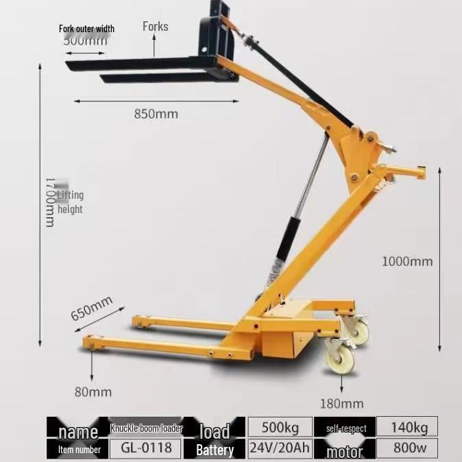 Portable Electric Cantilever Forklift: Hydraulic Cargo Loading and Unloading Handcart