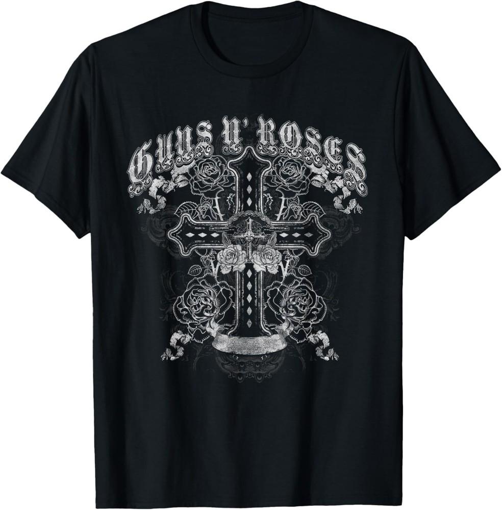 

Guns N Roses Official Vintage White Cross T-Shirt 4XL