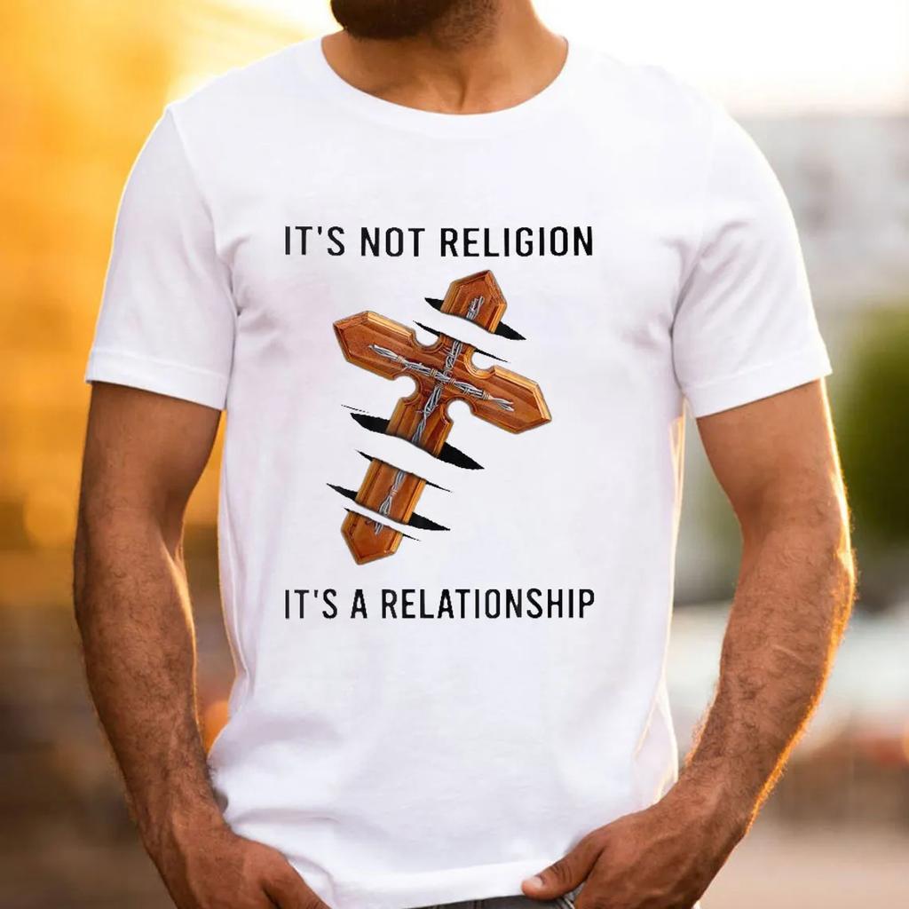 It Not A Religion Christian TShirt Mens and Womens Short Sleeve Cotton Tees Shirt Men Clothing Summer Blouse Oversize Tops