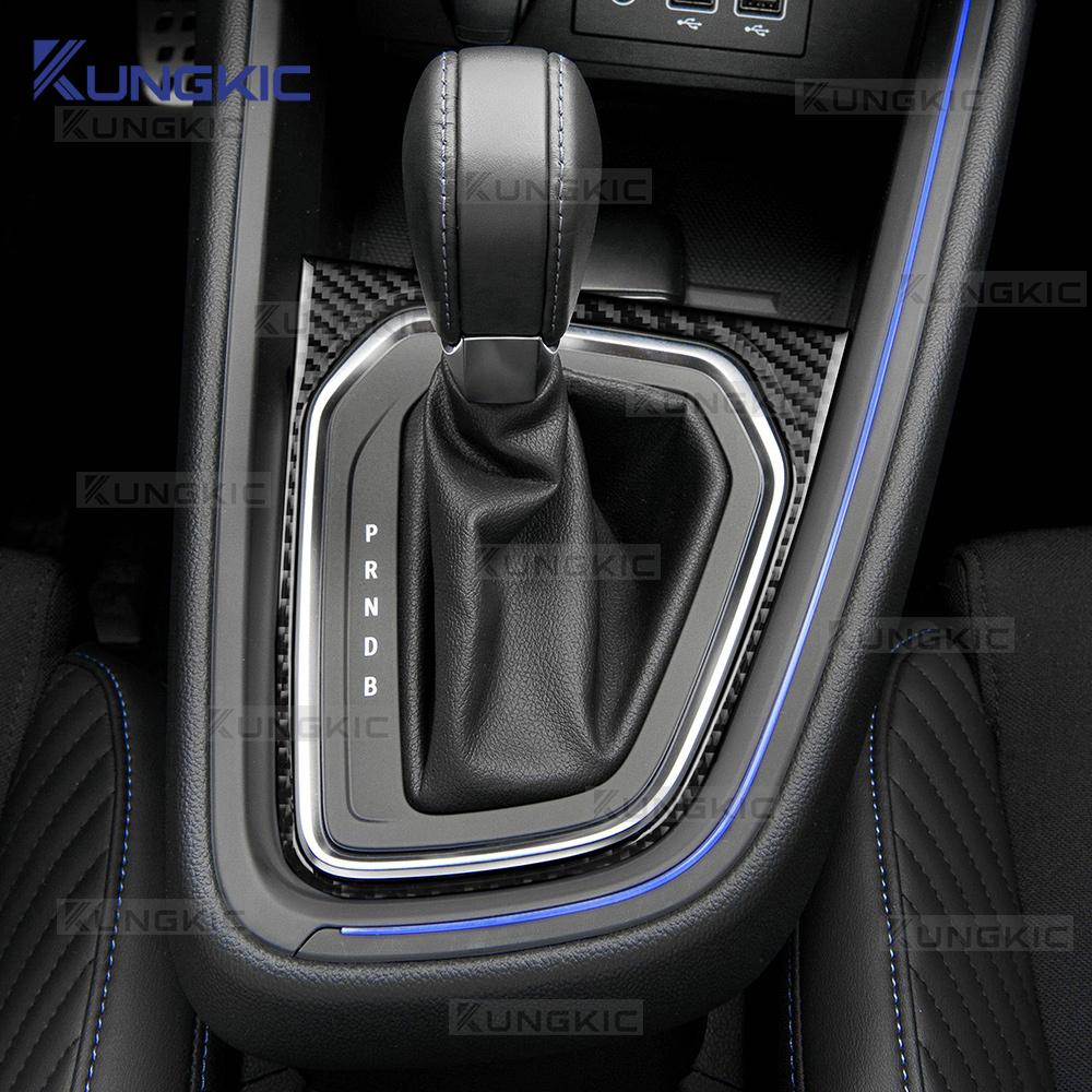 Real Soft Carbon Fiber Sticker For Renault Clio 5 MK5 2020 2021 2022 2023 2024 2025 LHD RHD Car Gear Shift Frame Interior Trim