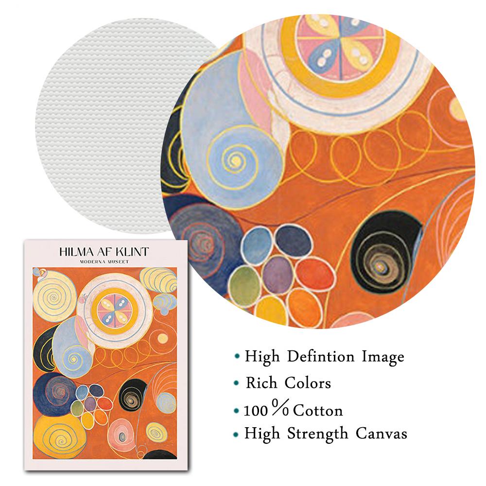 Hilma Af Klint Print Modern Art Abstract Geometric Art - Gift Idea Home Decor Wall Art Canvas  Exhibition Poster No Frame