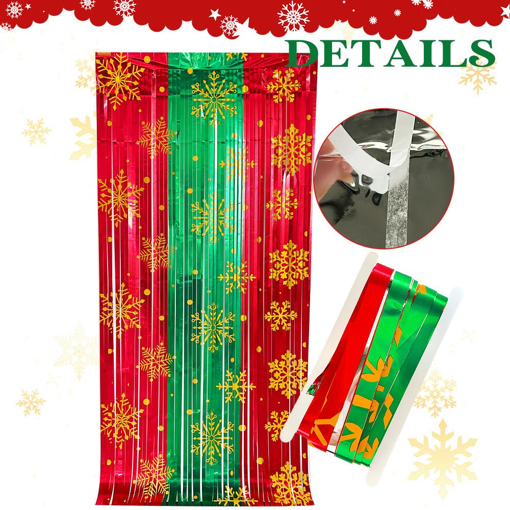 Sparkling Christmas Snowflake Curtain Tassel Rain for Party Background Perfect for Wedding Birthday Stages and Photo Props