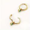 A Pair of Simple and Elegant Retro Geometric Green Square Earrings, Women's Earrings and Earrings, Preferred for Friends' Gatherings