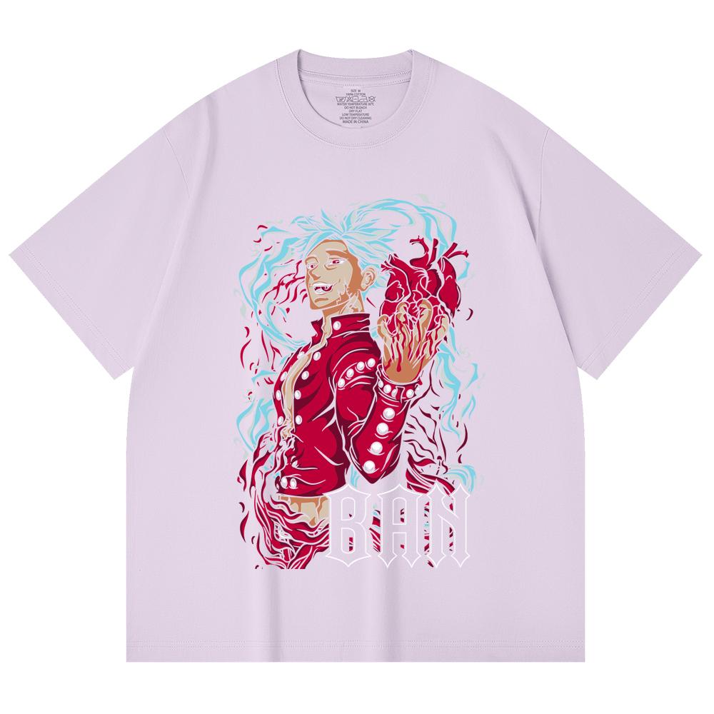 230 Gsm 100% Cotton Seven Deadly Sins V1 Ban Print Unisex Heavy Cotton T Shirt