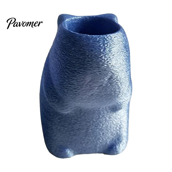 Soft Pink Pen Holder Standing Capybara Holder, Cute Animal Desk Organizer for Pens Makeup Fresh Blue Brushes, Large Capacity Pencil Stand Office Home,