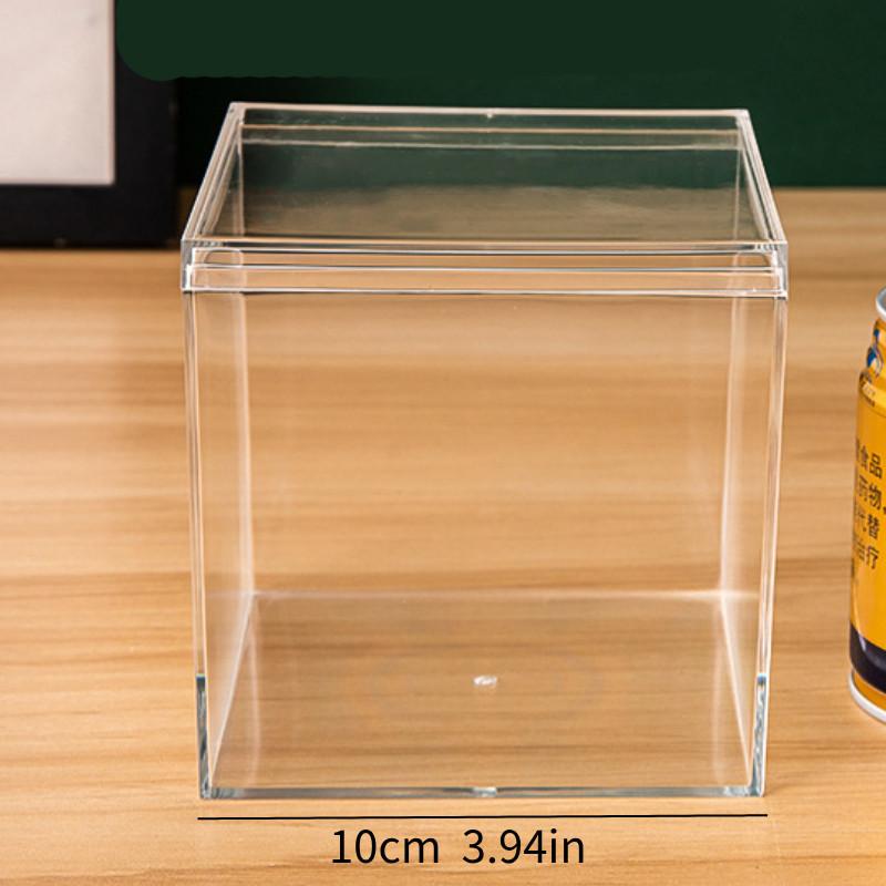 Modern Minimalist Clear Plastic Organizer Container With Lid For Stationery Toys Medicine