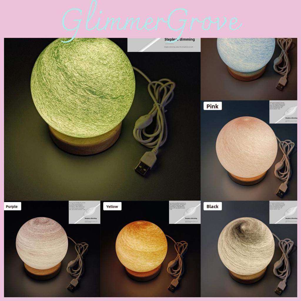 Night Sphere Glass Light Decorative Function Atmosphere Lighting Bedroom Decor