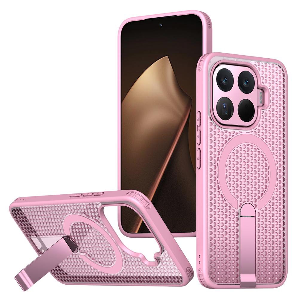 KEYSION Hollow Heat Dissipation Magnetic Case for Xiaomi 17T Pro 5G Cooling Hide Stand Shockproof Phone Cover for Xiaomi 17T 5G