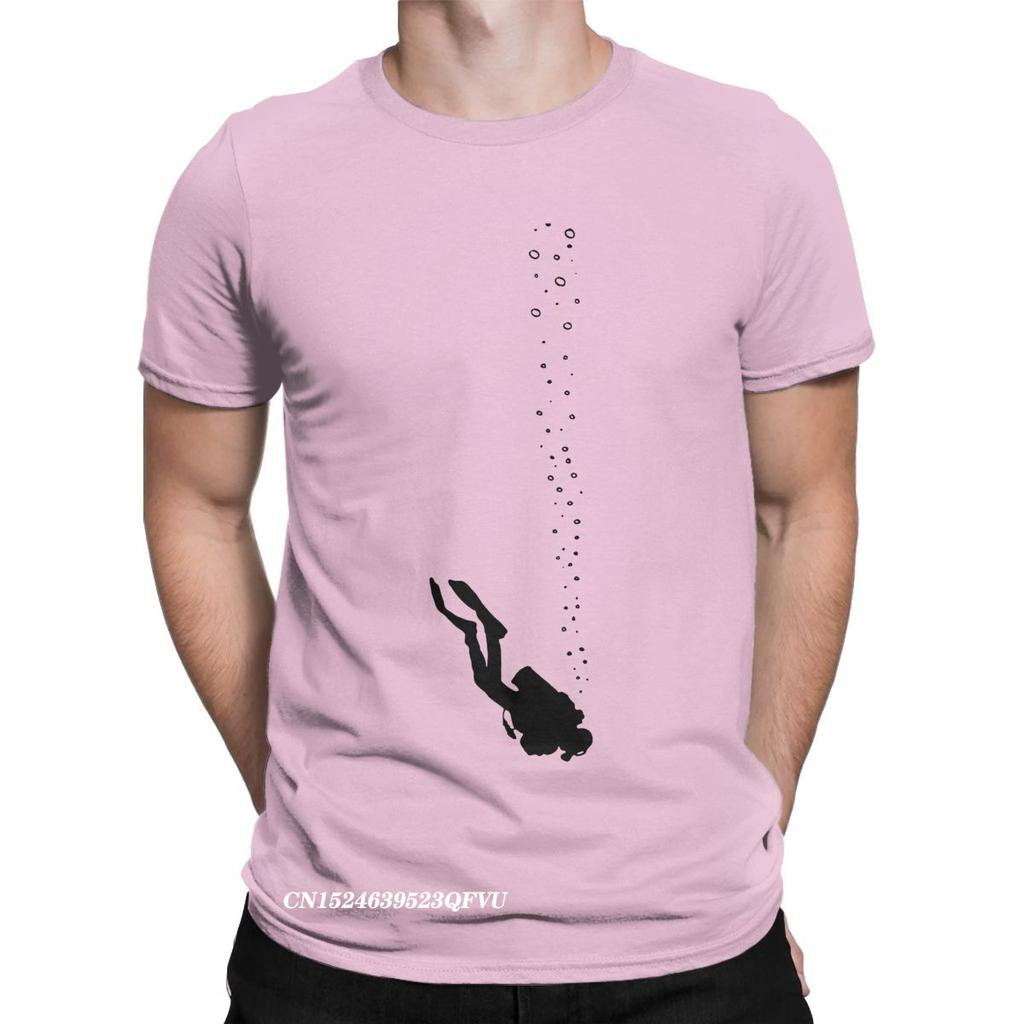 Dykning Scubadykare Vattensport T-shirts För Män Hipster Ren Bomull T-shirts Rund Hals Harajuku T-shirt Stor Storlek Kläder