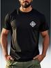 Men's Vintage Style T-Shirt with Jerusalem Cross Theme