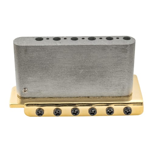 Wilkinson WOV03 10.8mm String Pitch Vintage 6-Point Guitar Tremolo Bridge for Squier, Mexico, Fender, and MIJ Strat Electric Guitars, Gold