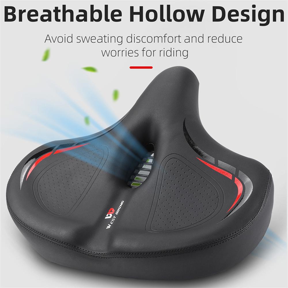 Thickened High Elasticity Bike Saddle Soft Waterproof PU Pad Road Bicycle Seats Comfort Breathable AntiSlip Cycle