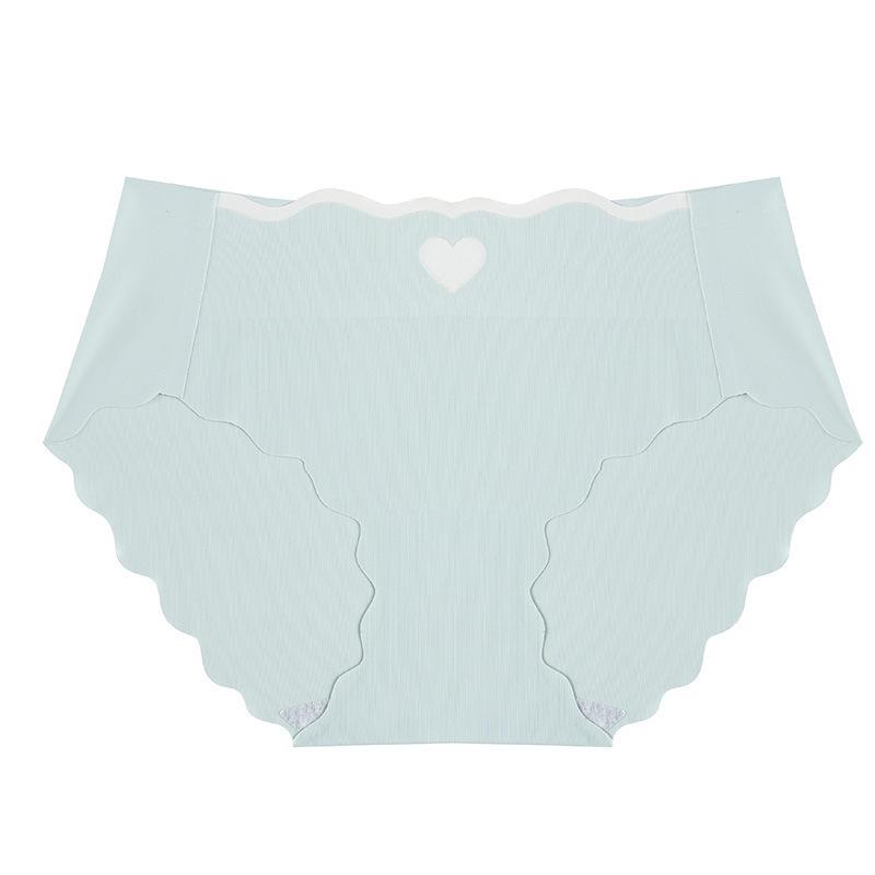 Women's Ice Silk Seamless Mid-Waist Briefs - Summer Thin Style, Plus Size, for Teenage Girls