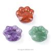 Hot Sale Natural Rose Quartz Cat Paw Polished Crystal Craft Multi Material 30mm Amethyst Cat Paw Diy Pendant for Gift