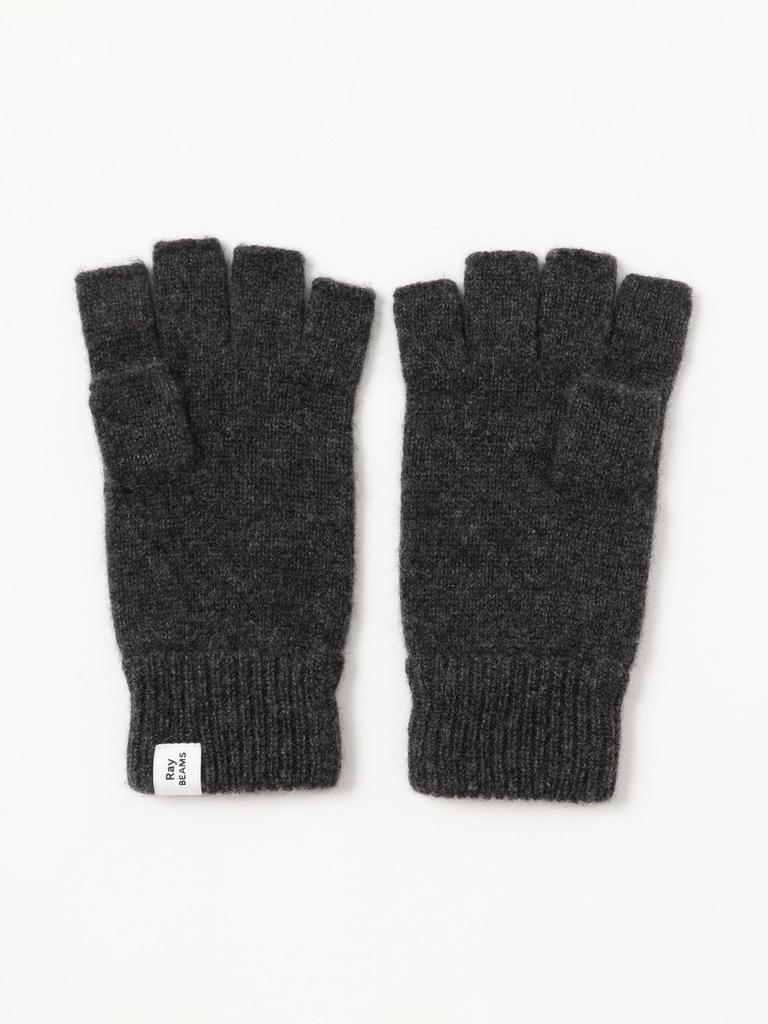 Ray Beams Cashmere Fingerless Gloves, 2025 Autumn/Winter Collection, Women's, Charcoal Grey, One Size