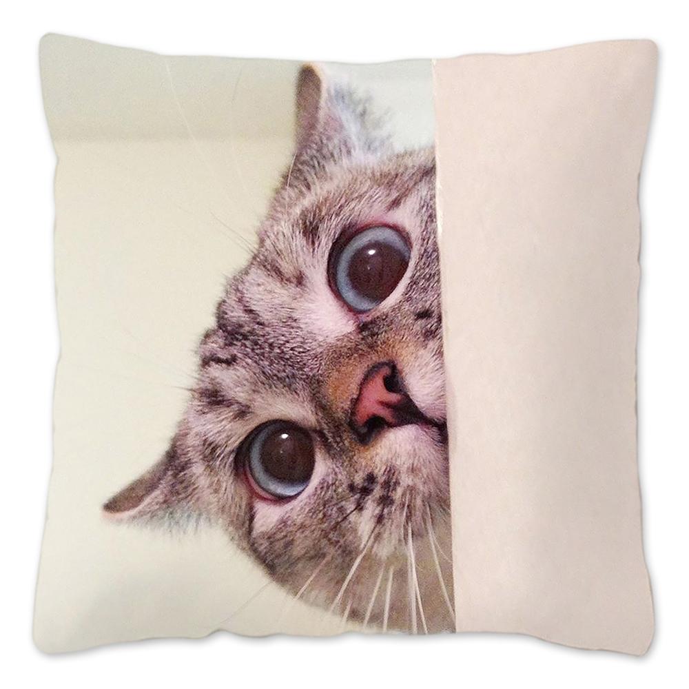 Veselé Vánoce Nora Kočka Povlak na polštář Tisková série Domov Čtvercový Kancelář Potah na polštář