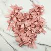 (50 Pcs/pack) 85*85mm Fresh Pink Ribbon Bows Small Size Satin Ribbon Bow Flower Craft Decoration Handwork DIY Party Decoration