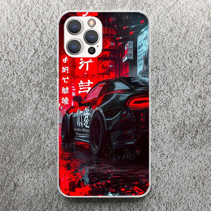 Cool Male Men Sports Cars Print Soft Case for iPhone 17 Air 16 16E 15 14 Plus 13 Mini 12 11 Pro Max Phone Shell SE 7 8 Pattern C