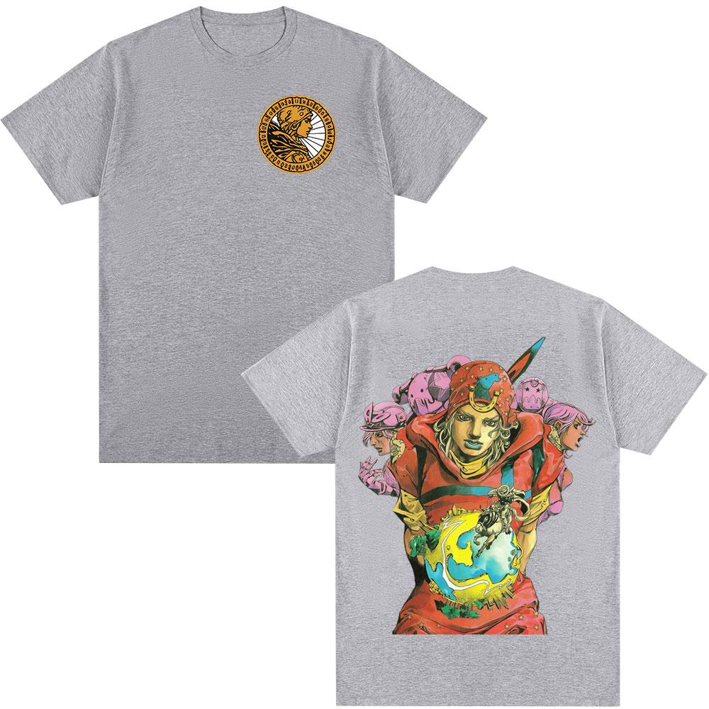 

Anime Jojo Bizarre Adventure T Shirts Johnny Joestar STEEL BALL RUN Unisexga Unisexs Clothing Cotton Short Sleeves Oversized Y2K Top 4XL