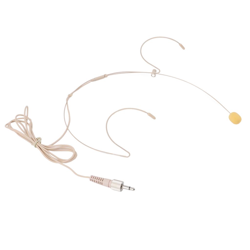 Headset Microphone Clear Sound Lightweight Portable Versatile Double Over Ear Earset Headworn Mic with 3.5mm Plug for