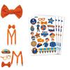 Costume da Blippi con Bretelle Arancioni Brillanti Regolabili e Cappello