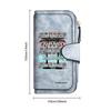 Vintage Printed Long Wallet with Multi Card Slots Fashion Portable PU Leather Wallet for Daily Use