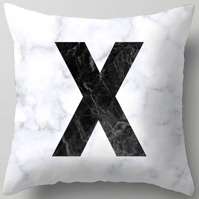 Living Room Sofa Pillow, Office Seat, Lumbar Pillow, Bedside Pillow, Simple Letter Printed Pillow Case, Home Furnishing