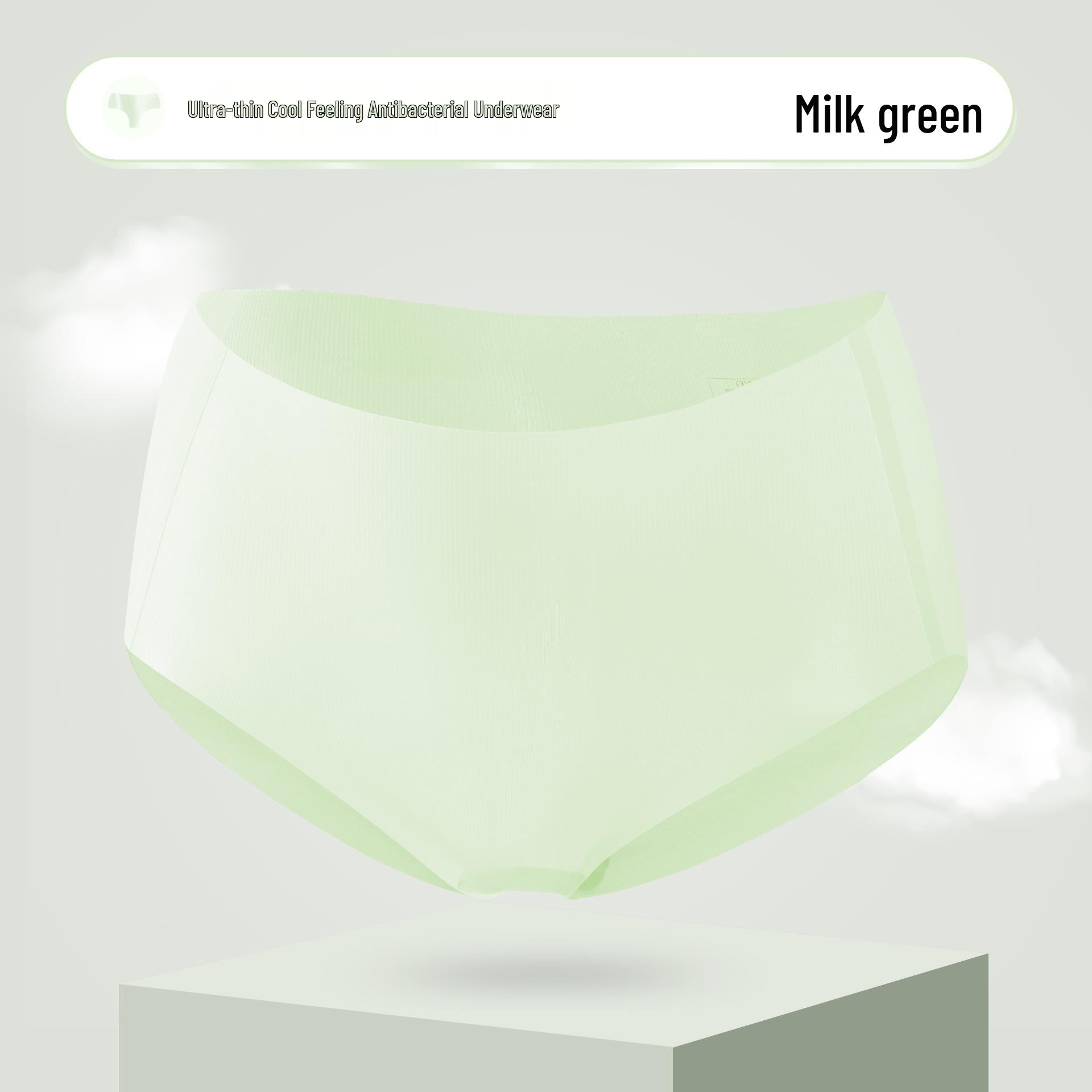 

Women s Antibacterial Mulberry Silk Seamless Quick-Dry Mid-Waist Panties - Ultra-Thin, Breathable, Cooling Sensation for Summer. One Size (80-140 jin)
