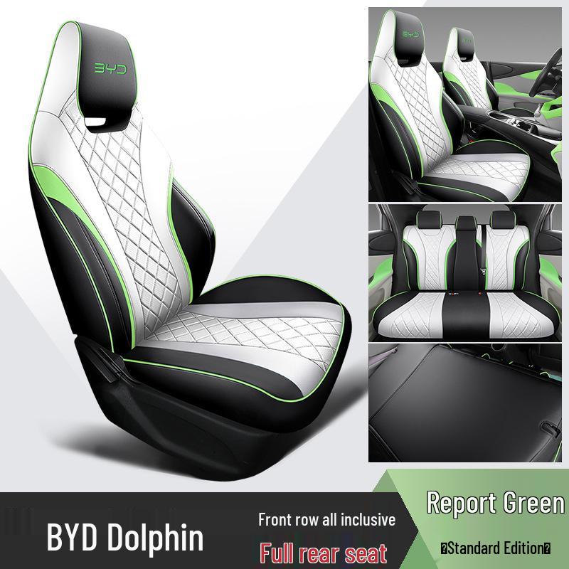 BYD Dolphin All-Season Leather Car Seat Cover Set - Full Coverage, Universal Fit