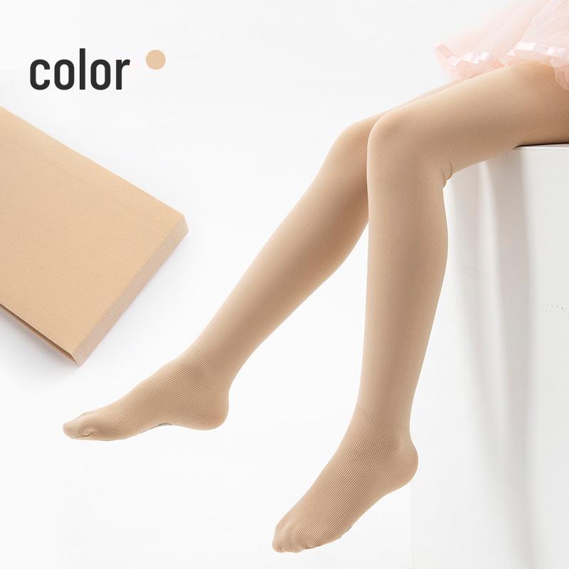 Non-Slip Children's Ballet Dance Socks - Thin 80D Anti-Sprain Tights for Spring and Summer