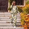 Women's Casual Loose Fit Printed Crewneck Sweatshirt and Pants Matching Set