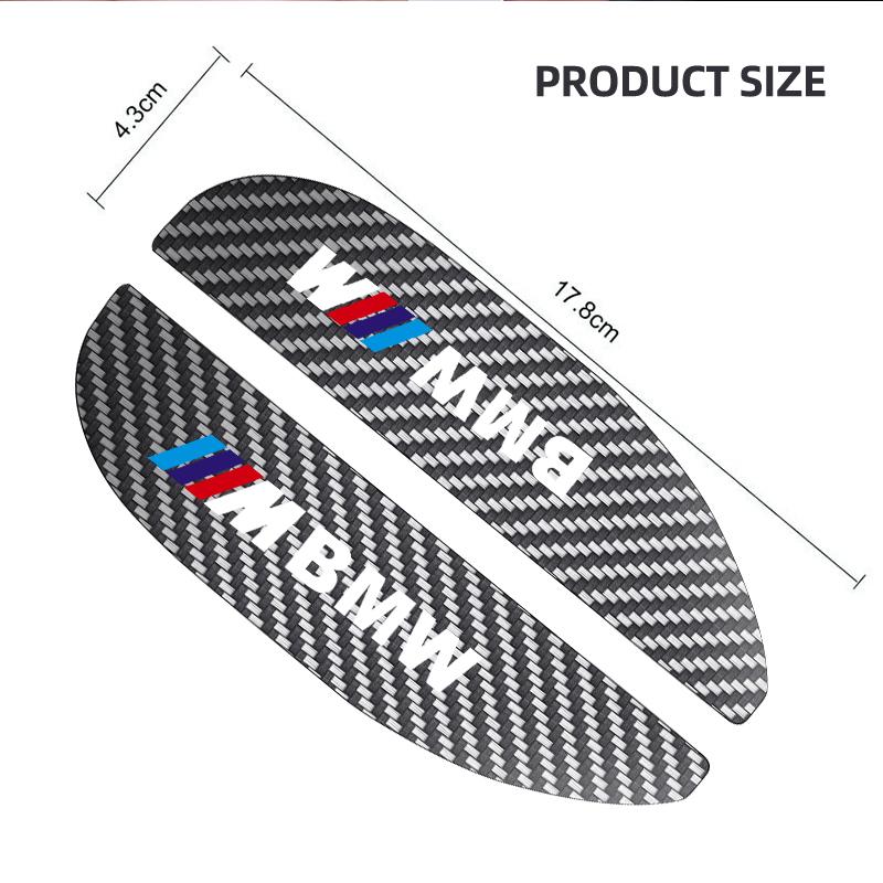 2Pcs Carbon Fiber Car Rain Eyebrow Sticker For BMW M E34 E36 E60 E90 E46 E39 E70 F10 F20 F30 X5 X6 X1 M3 M5 M6 E71 F01 F02 F87