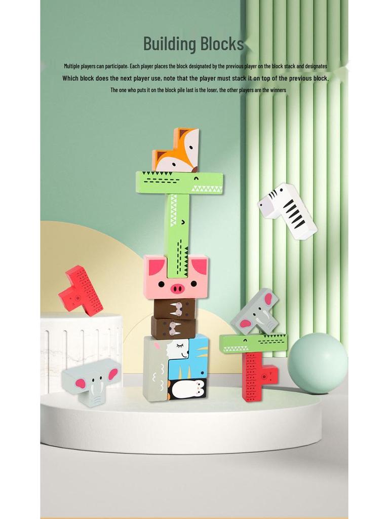 Kids' Enlightenment 3D Wooden Puzzle Blocks - Tetris Style Educational Toy