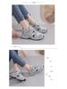 2025 Women's Breathable Mesh Daddy Sneakers – Korean Style, All-Match, Thick-Soled Casual & Running Shoes for Spring