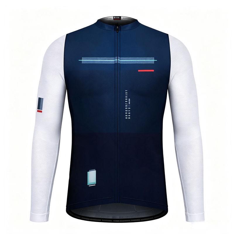 Spring and Autumn Team Long Sleeve Cycling Jersey Set Bib Pants Ropa Ciclismo Bicycle Clothing MTB Bike Uniform Men Clothes