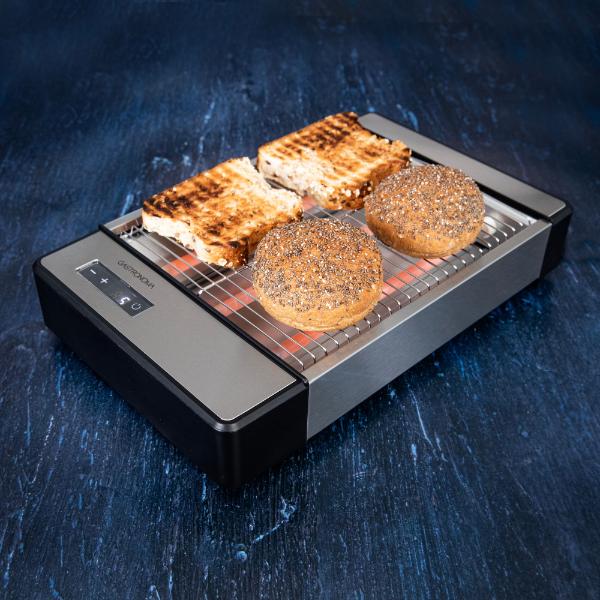 Gastronoma Flat Toaster 18140003 920 W 6 Levels Timer Inox